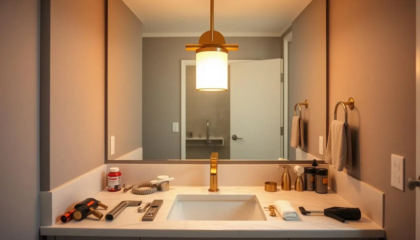 how to replace bathroom light fixture