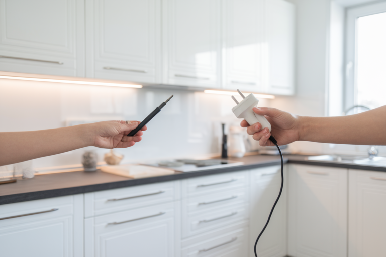 how to install led strip light under cabinets using 110v