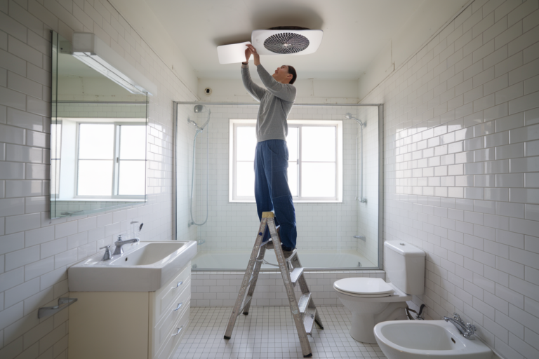 how to remove bathroom exhaust fan cover with light
